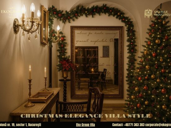 Decoratiuni de Craciun în stil interbelic: Eleganța nobilă a Eko Group Vila la expoziția „Crăciunul anilor ’30”